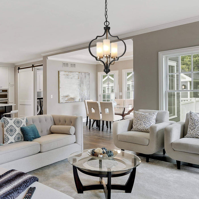 Nopari 3-Light White Chandeliers
