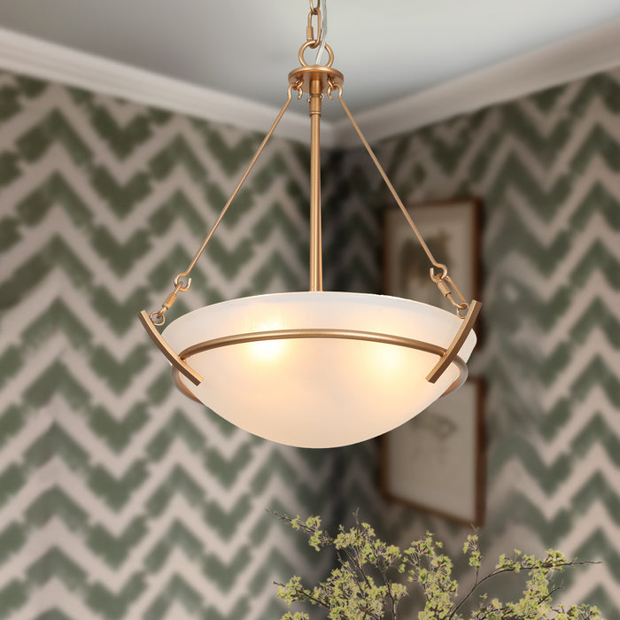 Dibrel 3-Light Gold Chandelier