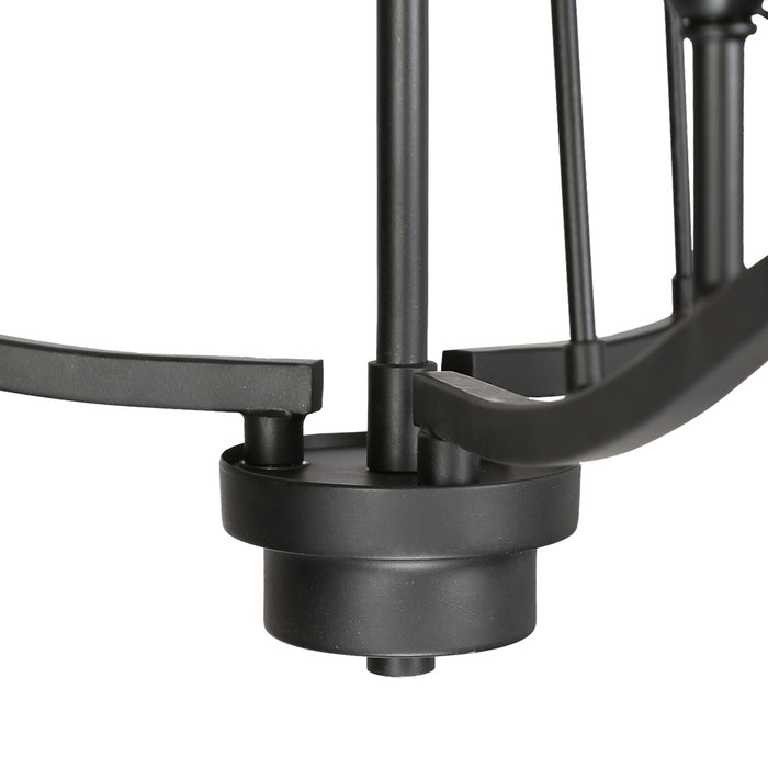 Douglas 3-Light Black And Gold Chandelier