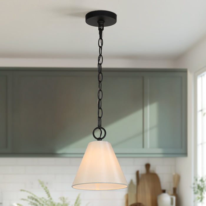 Mitsira 1-Light Black Pendant Light