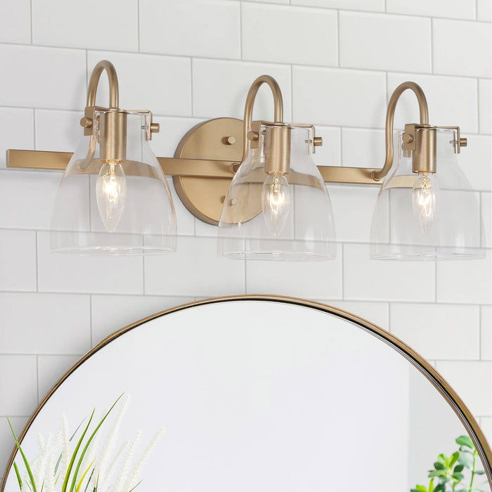 Scropis 3-Light Gold Bathroom Vanity Light