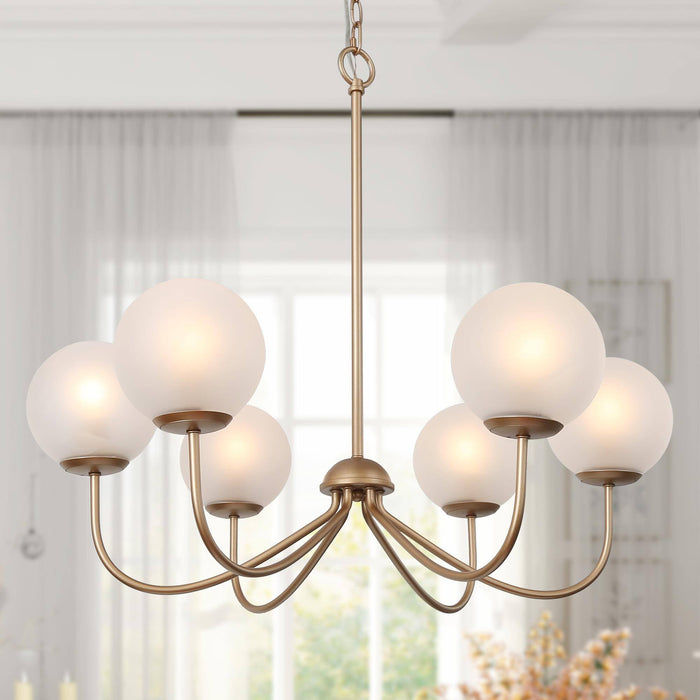 Orilin 6-Light Gold Chandelier