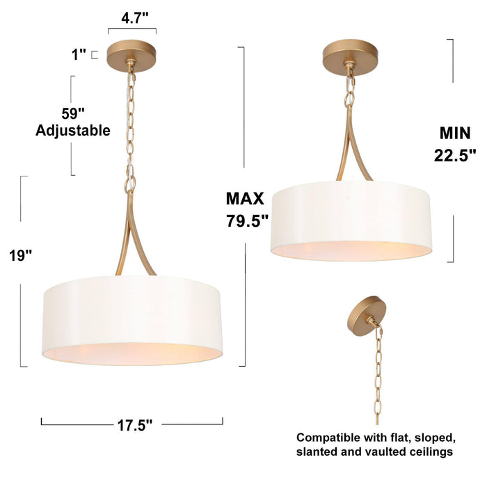 Corliss 3-Light Gold Chandelier