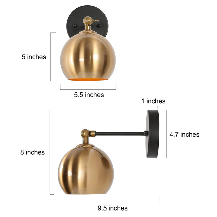 Semeri 1-Light Black Wall Sconce