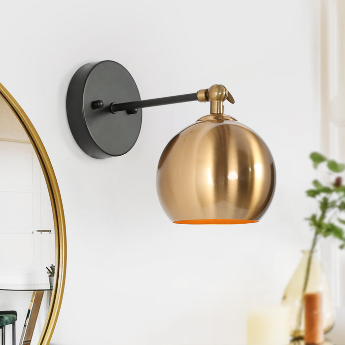 Semeri 1-Light Black Wall Sconce
