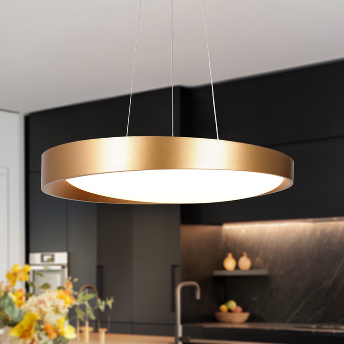Tabrel 1-Light LED Gold Chandelier