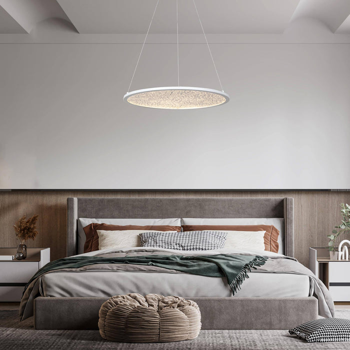 Pramix 1-Light LED White Chandelier