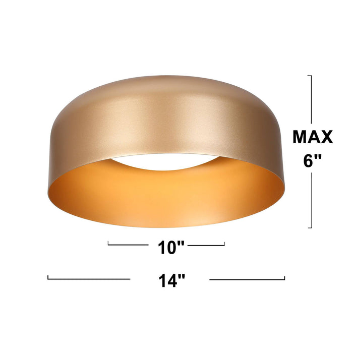 Channor 1-Light LED Gold Flush Mount Light
