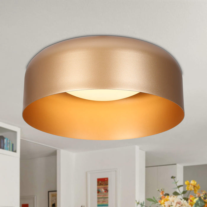 Channor 1-Light LED Gold Flush Mount Light