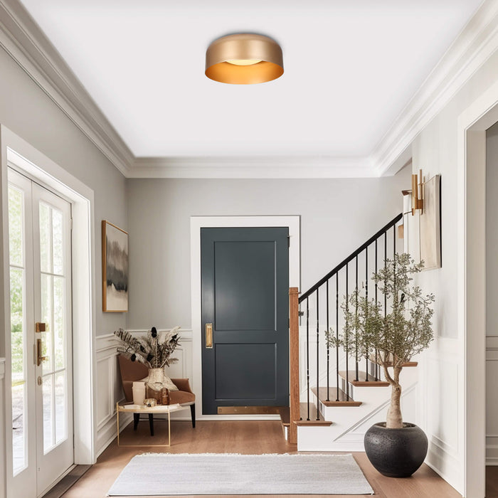 Channor 1-Light LED Gold Flush Mount Light