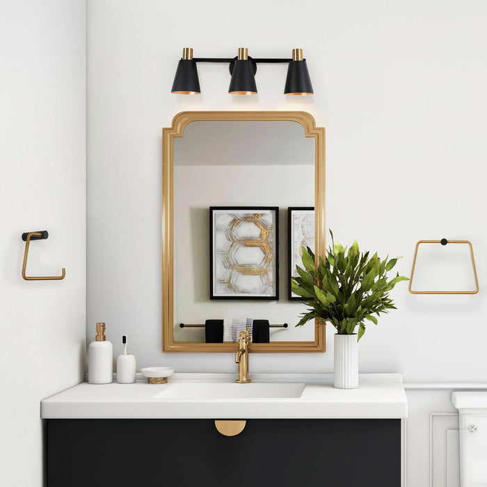 Laften 3-Light Gold Bathroom Vanity Light