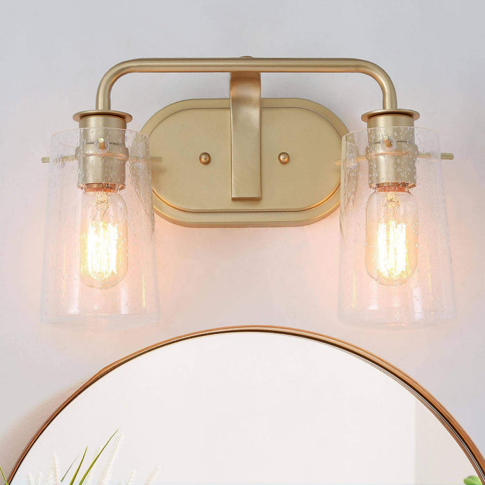 Suntiny 2-Light Gold Bathroom Vanity Lights