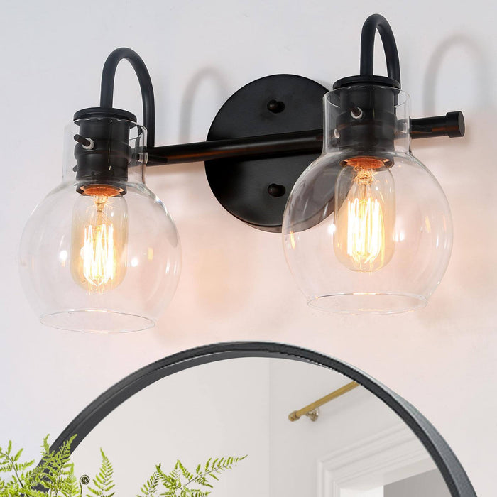 Oliver 2-Light Black Outdoor Wall Lights