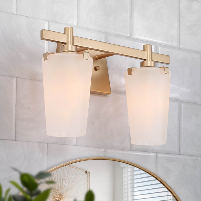 Baurele 2-Light Black Bathroom Vanity Light