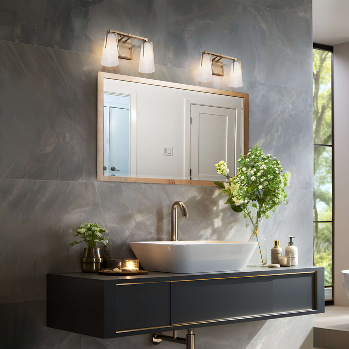 Xylina 2-Light Gold Bathroom Vanity Light
