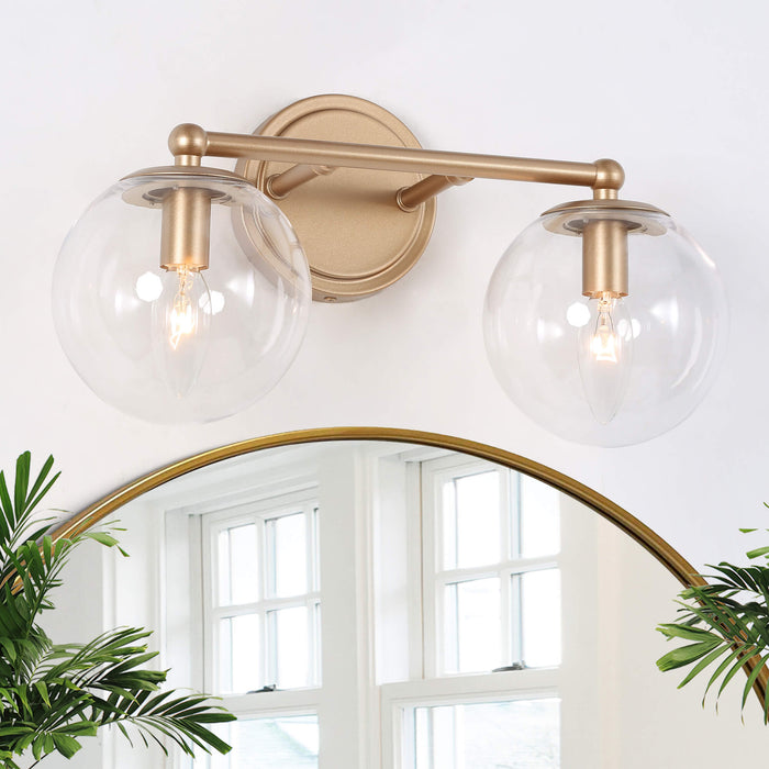 Putali 2-Light Gold Bathroom Vanity Light