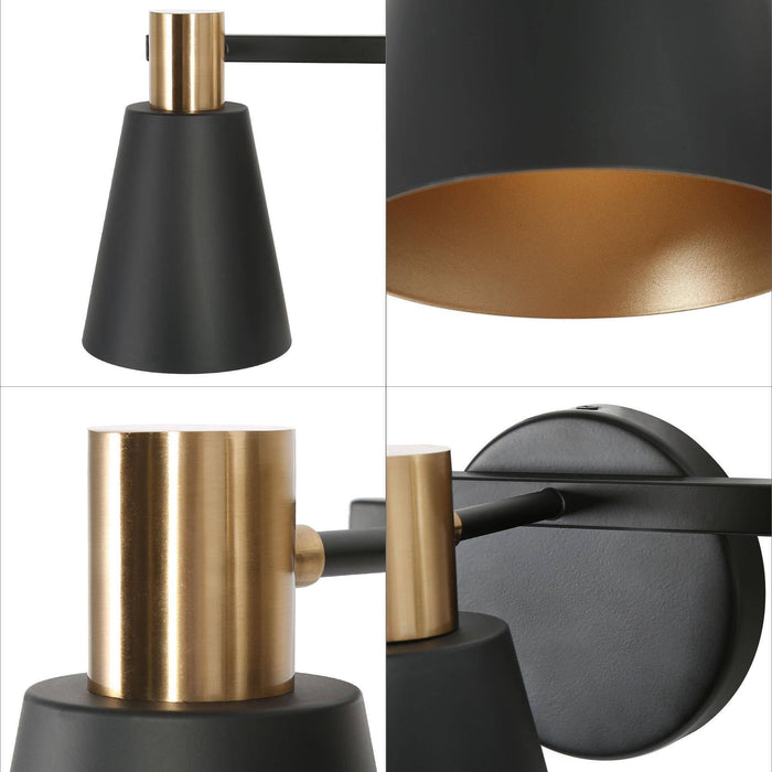 Sorlen 3-Light Gold Bathroom Vanity Lights