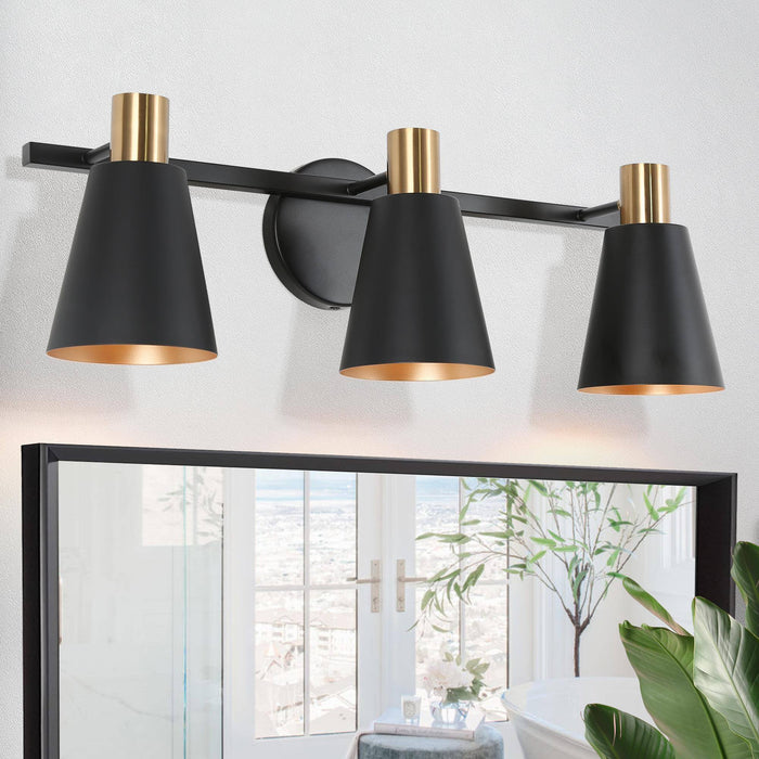 Sorlen 3-Light Gold Bathroom Vanity Light