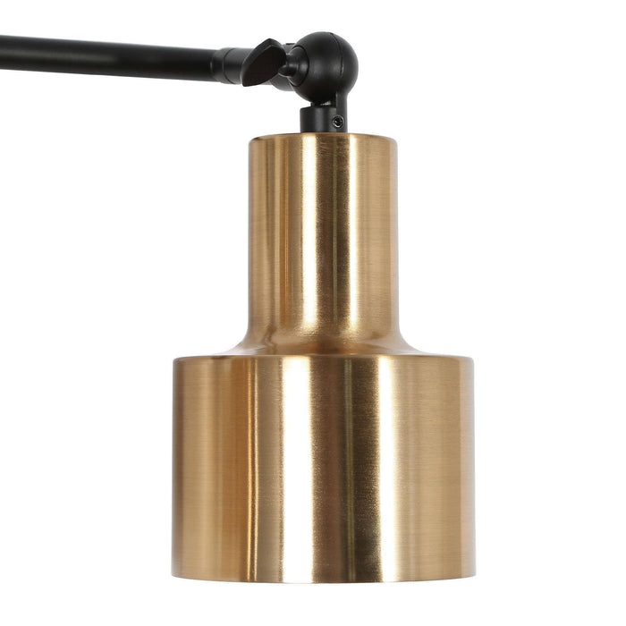 Qiriel 3-Light Black and Brass Bathroom Vanity Light