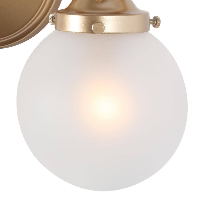 Lacorin 2-Light White And Gold Vanity Light