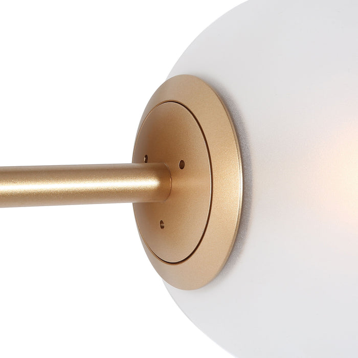 Trigora 2-Light White And Gold Vanity Light