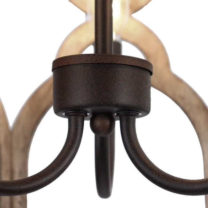 Hiporin 3-Light Wood Chandelier