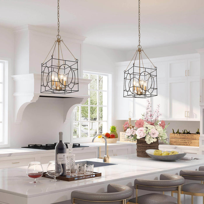 Zarelle 4-Light Gold Chandelier