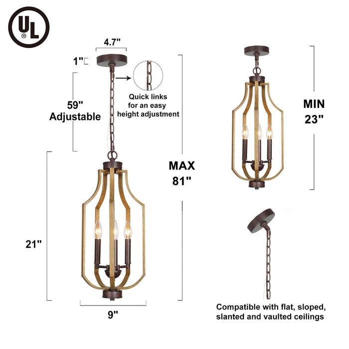 Reyliss 3-Light Chandelier