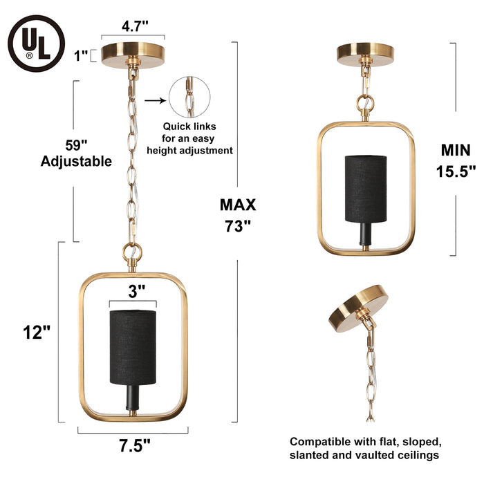 Calyma 1-Light Wood Pendant Light