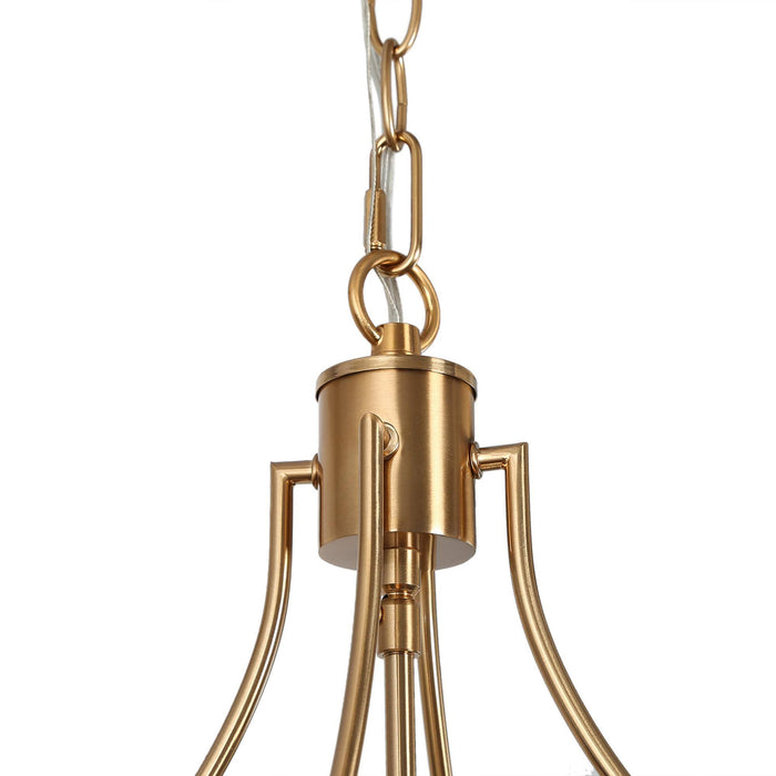 Calyma 4-Light Black and Brass Chandelier