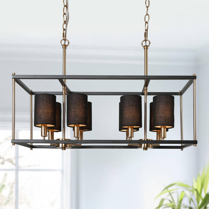 Calyma 8-Light Black and Brass Island Light
