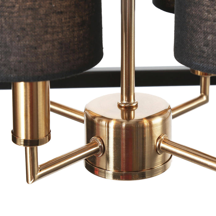 Calyma 8-Light Black and Brass Island Light