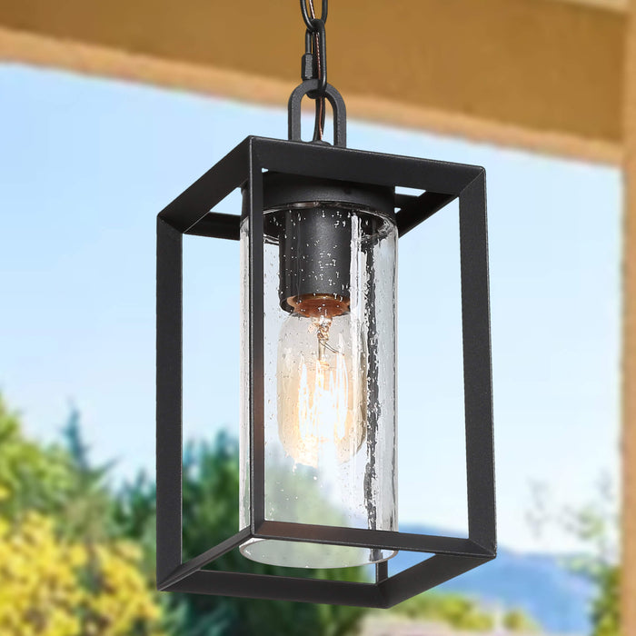 Sebelle 1-Light Black Outdoor Pendant Light