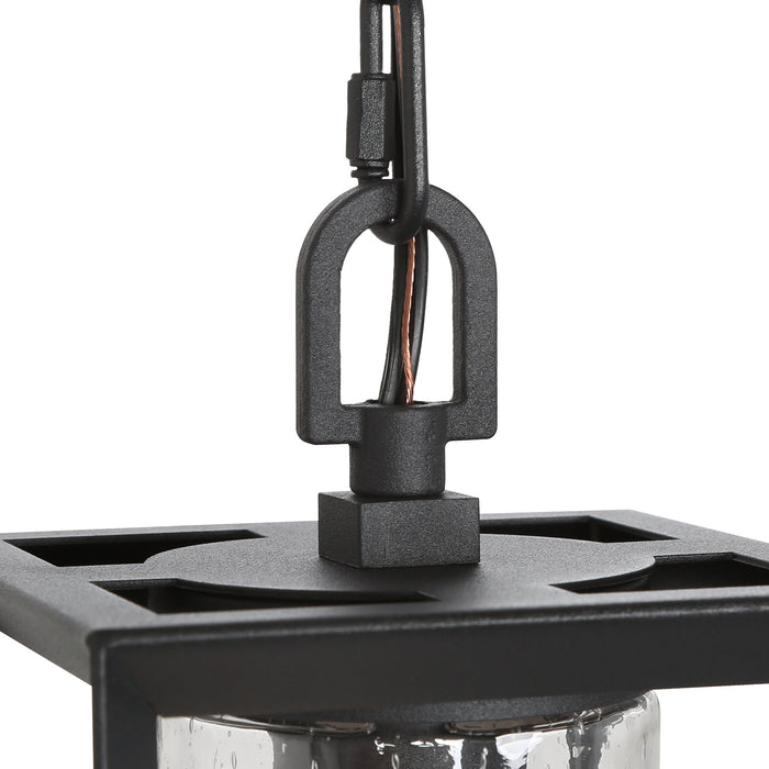 Sebelle 1-Light Black Outdoor Pendant Light