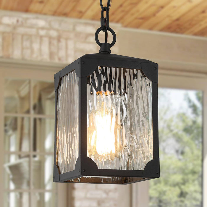 Yalumba 1-Light Black Outdoor Pendant Light