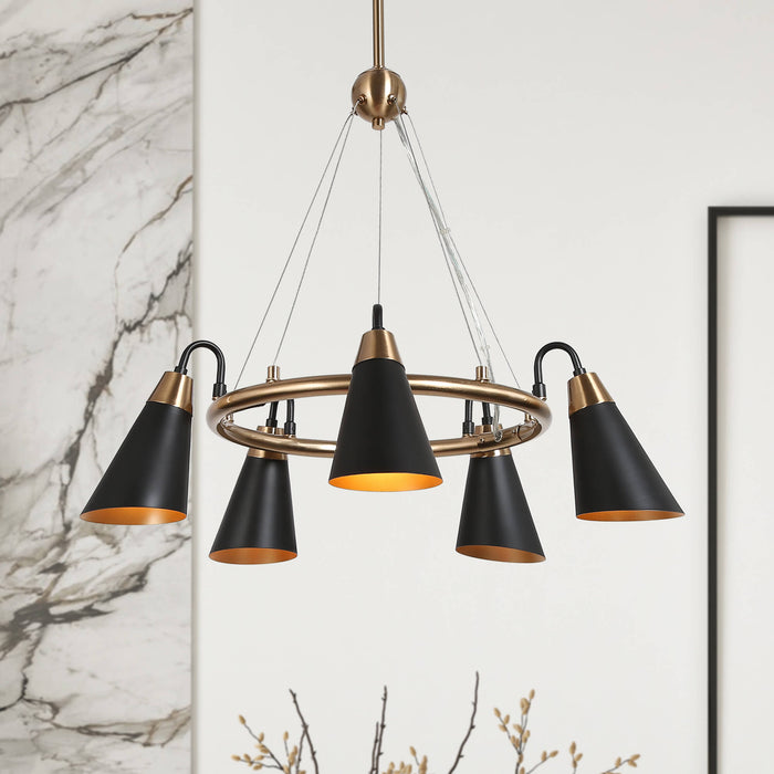 Anthur 5-Light Gold Chandelier