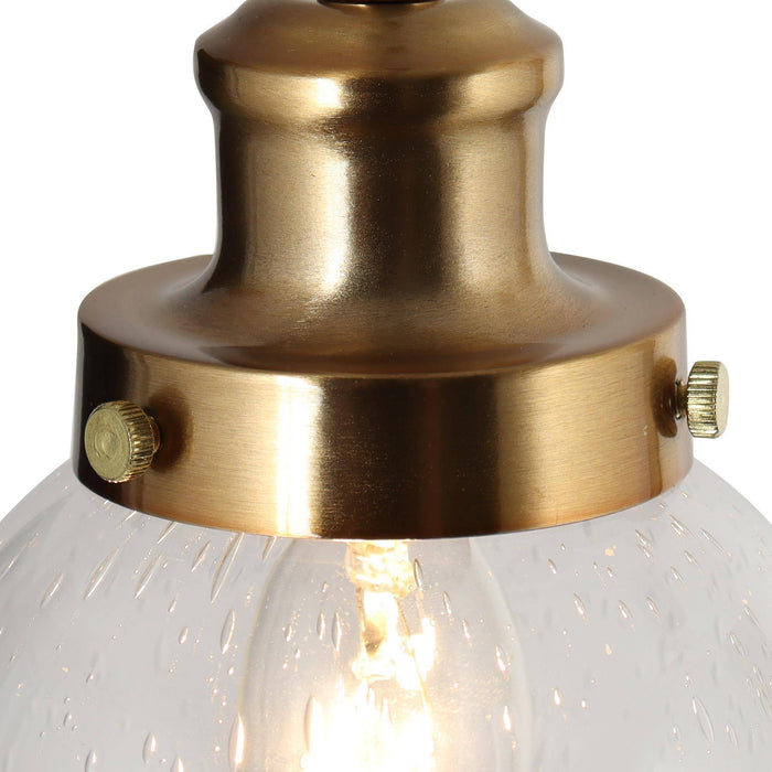 Thelio 1-Light Black and Brass Pendant Light