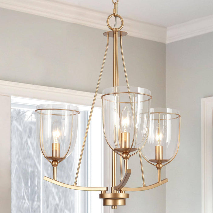Douglas 3-Light Gold Chandelier