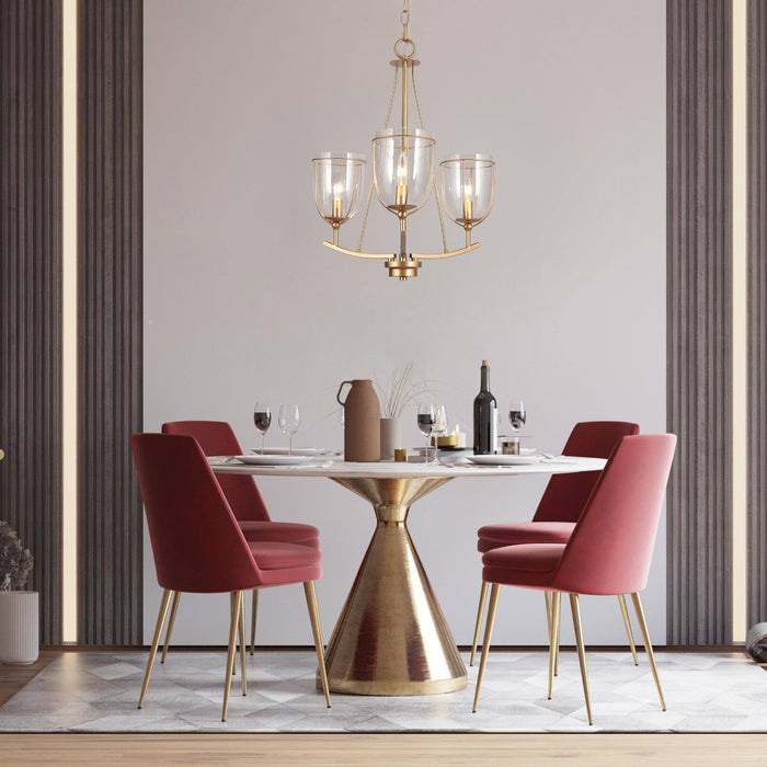 Douglas 3-Light Gold Chandelier