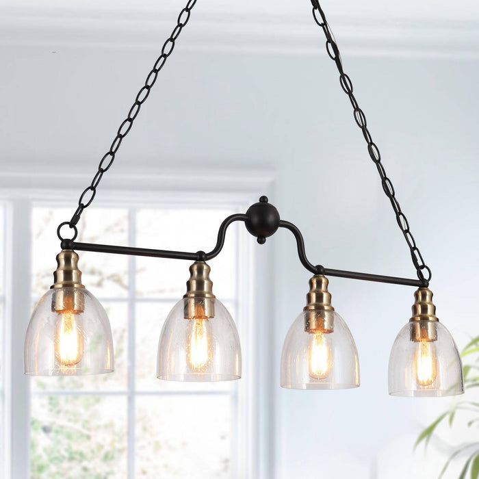 Dstrone 4-Light Black And Brass Island Light