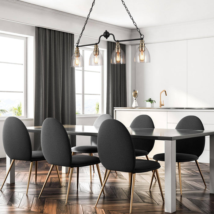 Dstrone 4-Light Black And Brass Island Light