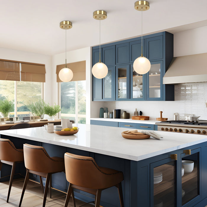 Jorveth 1-Light LED Brass Pendant Lights