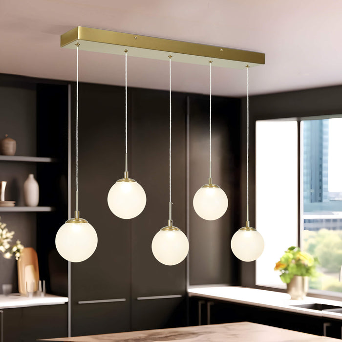 Betoni 5-Light LED Gold Island Light