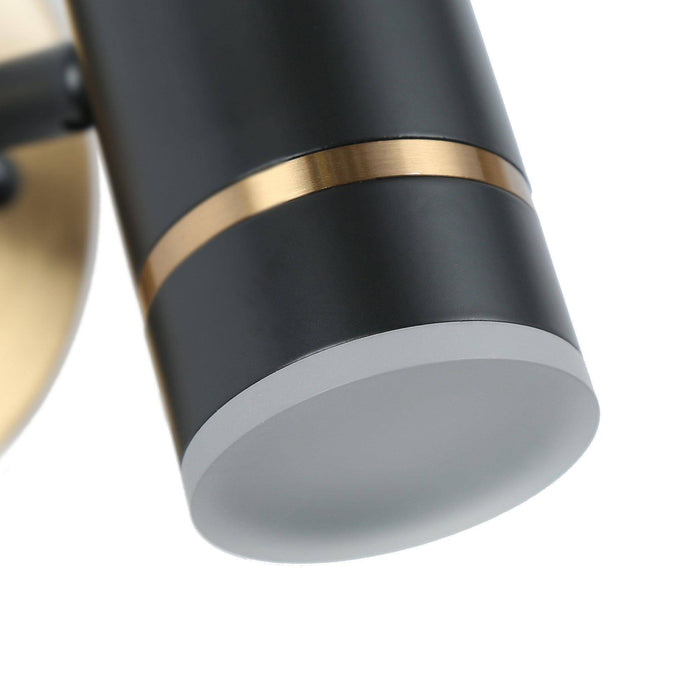 Floeice 1-Light LED Black and Brass Wall Sconce