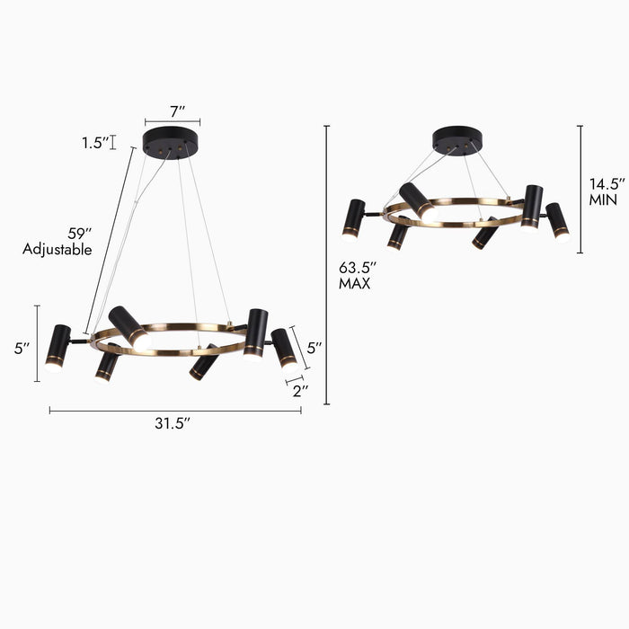 Floeice 6-Light LED Chandelier
