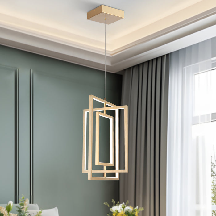 Lithops 3-Light LED Gold Chandelier