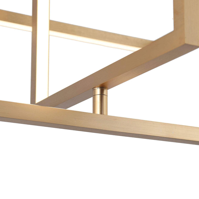 Lithops 3-Light LED Gold Metal Geometric Chandelier