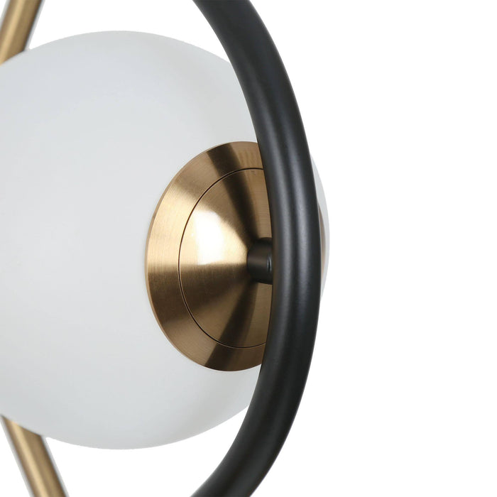 Betoni 1-Light LED Black and Brass Pendant Light