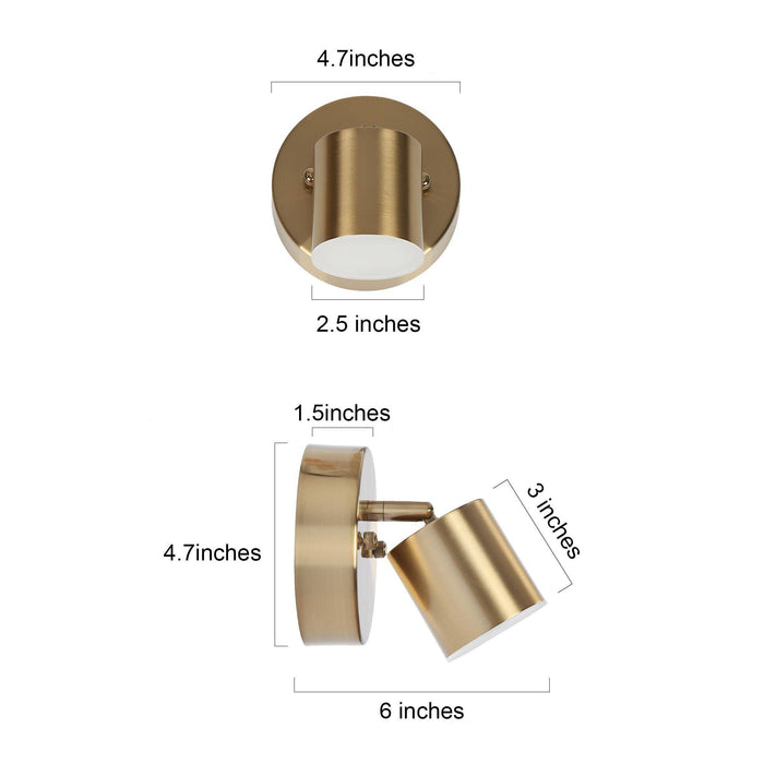 Selagy 1-Light LED Brass Wall Sconce