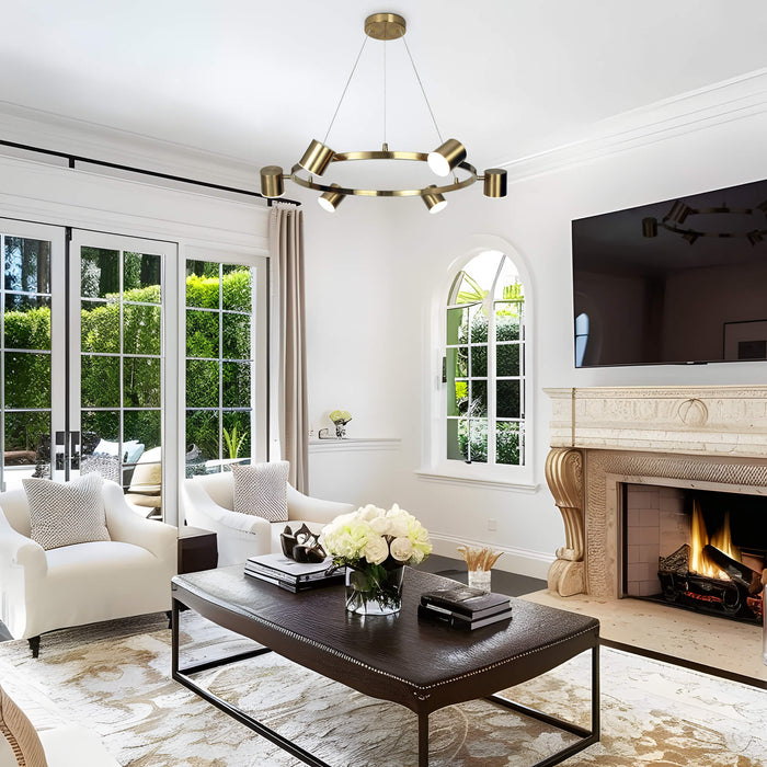 Selagy 6-Light LED Brass Chandelier